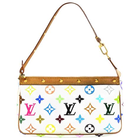 louis vuitton white bag with colored letters|louis vuitton colorful print.